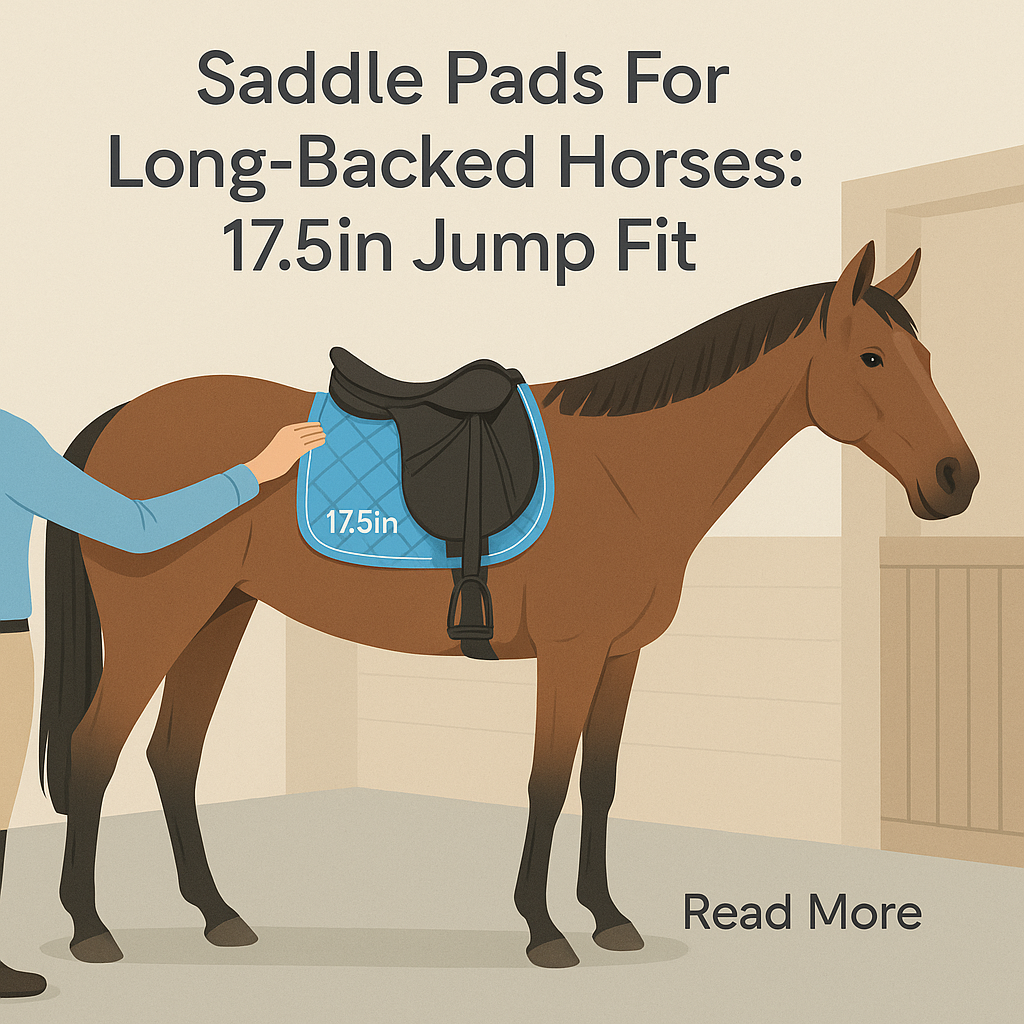 Saddle Pads For Long-Backed Horses: 17.5in Jump Fit- just horse riders