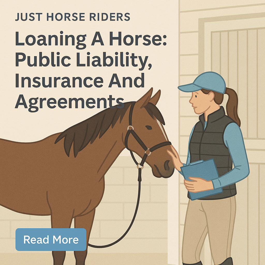 Loaning A Horse: Public Liability, Insurance And Agreements- just horse riders