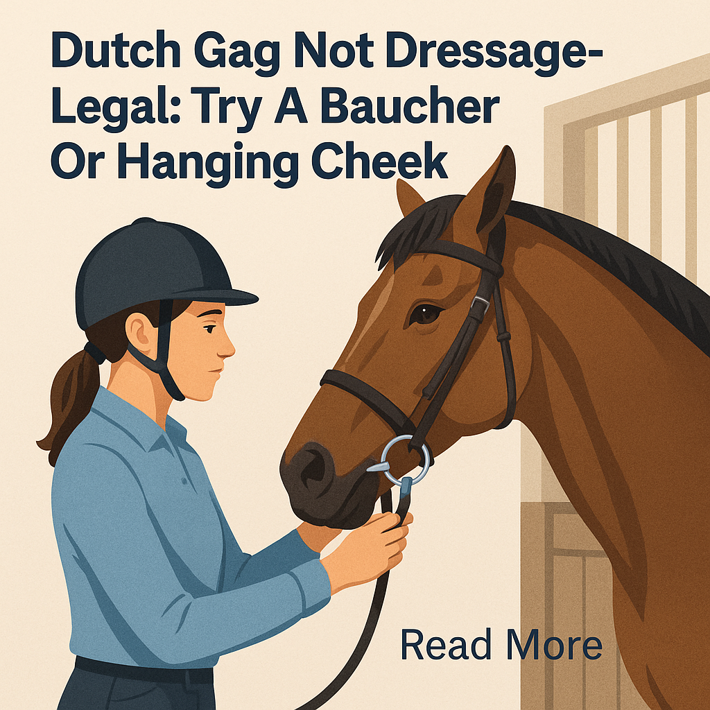 Dutch Gag Not Dressage-Legal: Try A Baucher Or Hanging Cheek- just horse riders