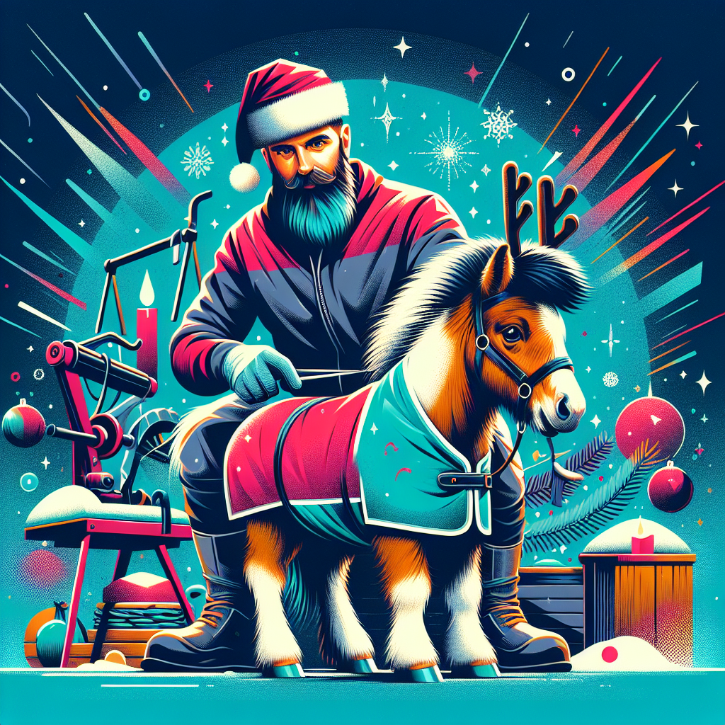 Bringing Holiday Joy With A Farrier Santa And His Shetland Pony Reindeer- just horse riders
