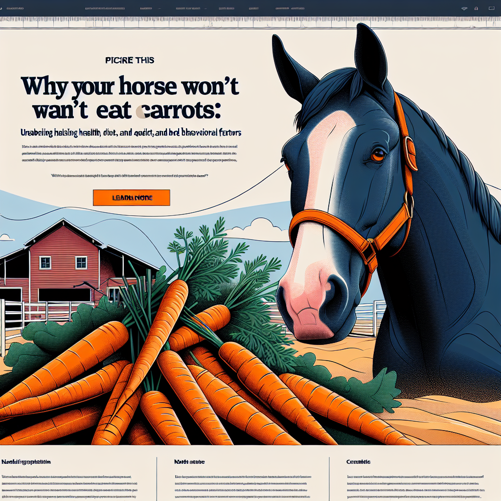 Why Your Horse Won't Eat Carrots: Unraveling Health, Diet, and Behavioral Factors- just horse riders