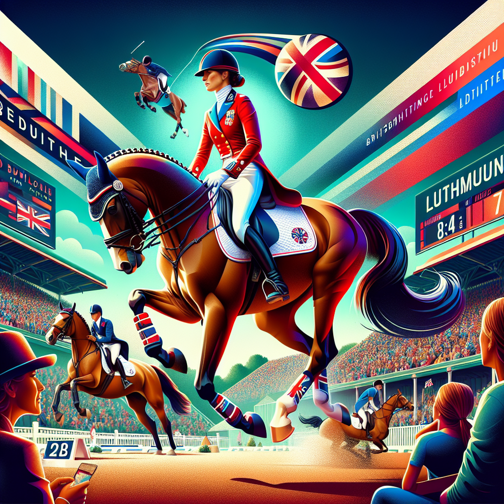Equestrian Drama Unfolds at the Luhmühlen Horse Trials: British Riders Take the Lead in Thrilling Dressage Competition- just horse riders