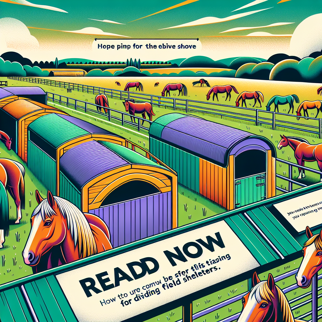 Essential Tips for Dividing Field Shelters to Accommodate Multiple Horses- just horse riders