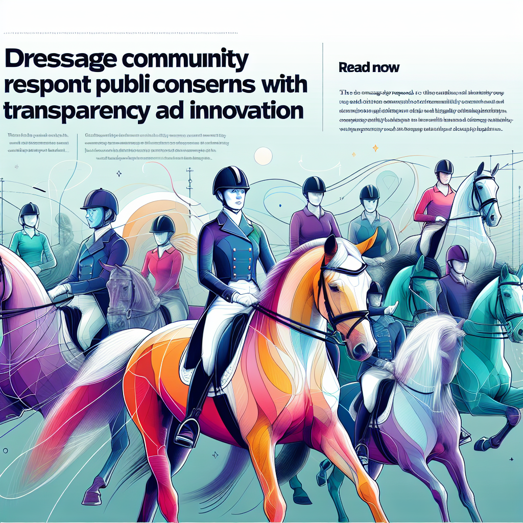 Dressage Community Responds To Public Concerns With Transparency And Innovation- just horse riders