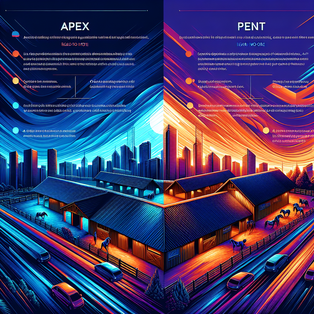 A Comprehensive Guide to Choosing Between Apex and Pent Roofs for Your Stable Construction- just horse riders