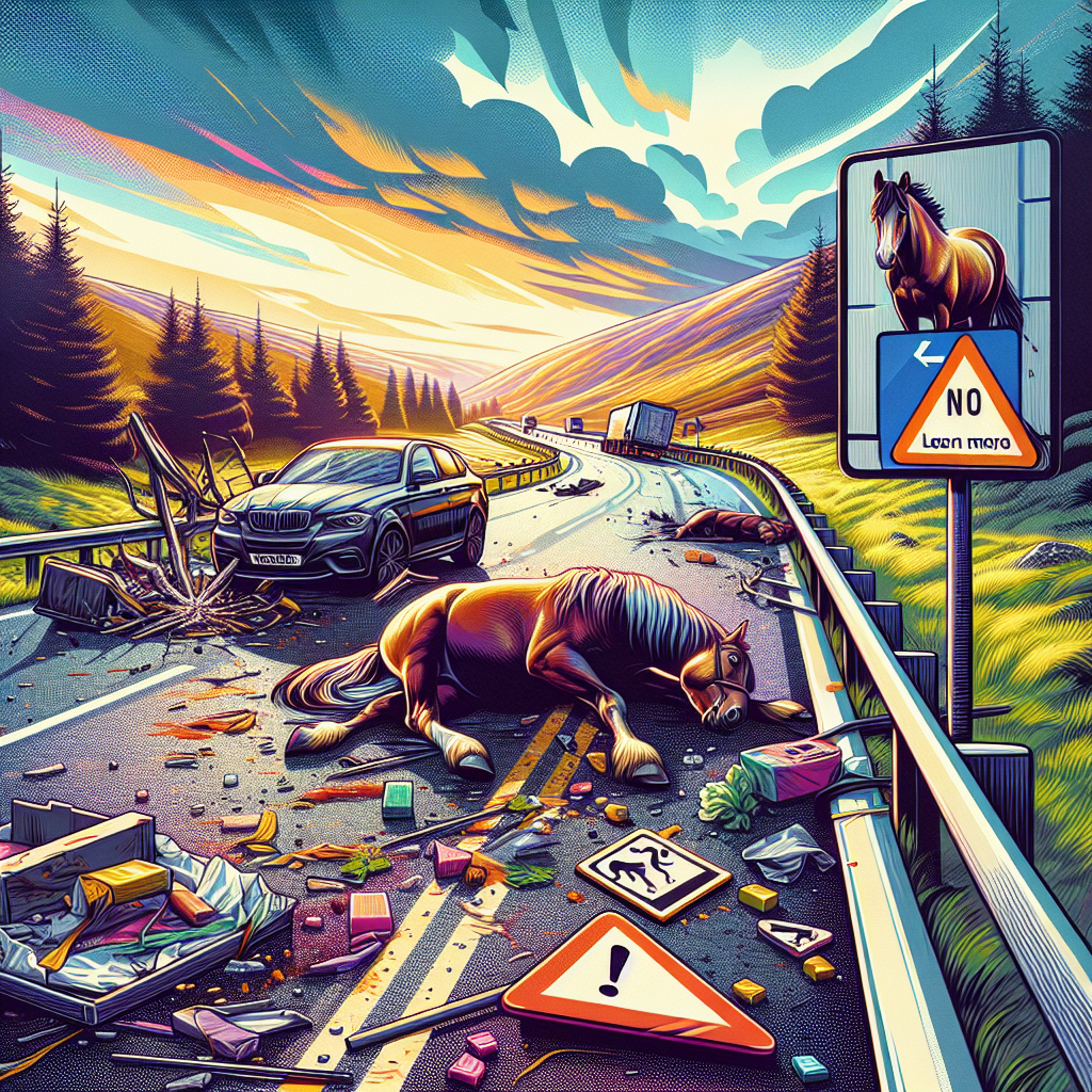 Tragic Road Accident In Scotland Highlights Dangers Of Loose Horses On Highways- just horse riders