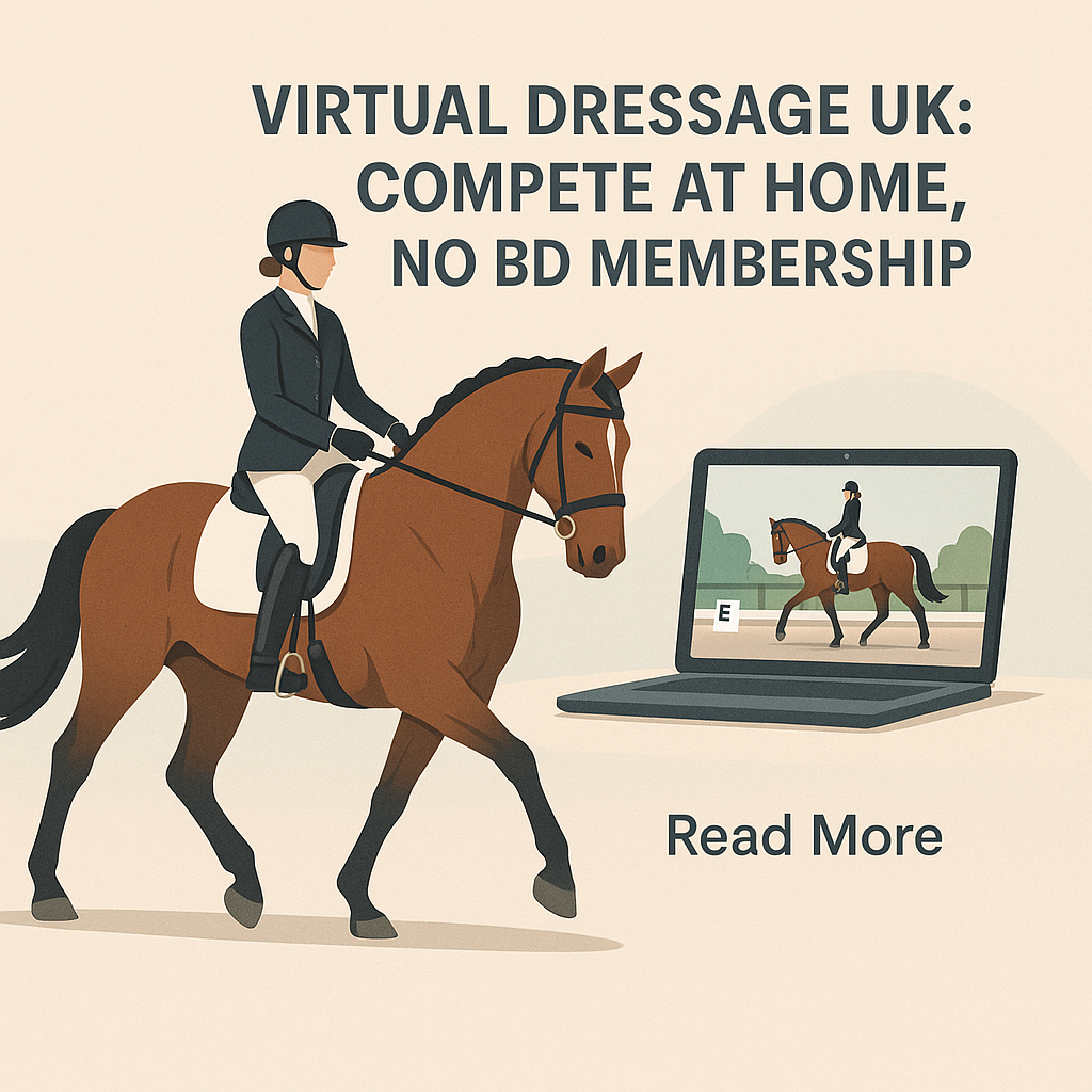 Virtual Dressage UK: Compete At Home, No BD Membership- just horse riders