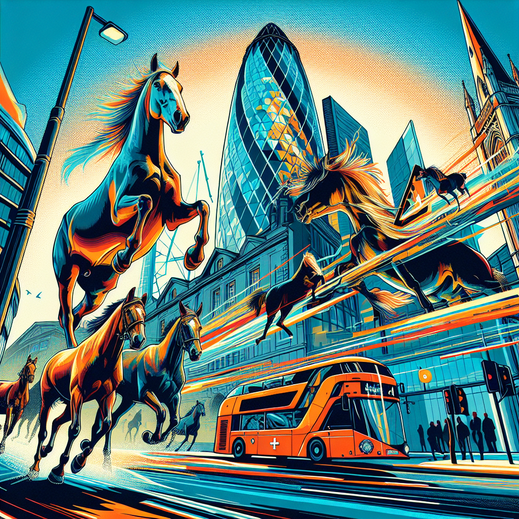 Gallop in the City: The Unveiled Danger of Loose Horses and their Impact on London's Road Safety- just horse riders