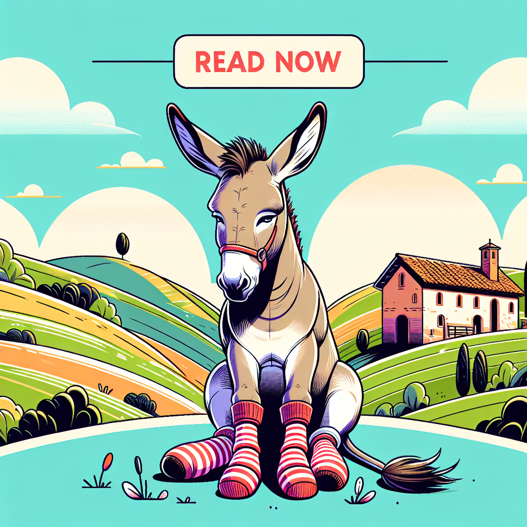 Safe And Stylish Donkey Protection With Striped Socks: An Italian Innovation- just horse riders