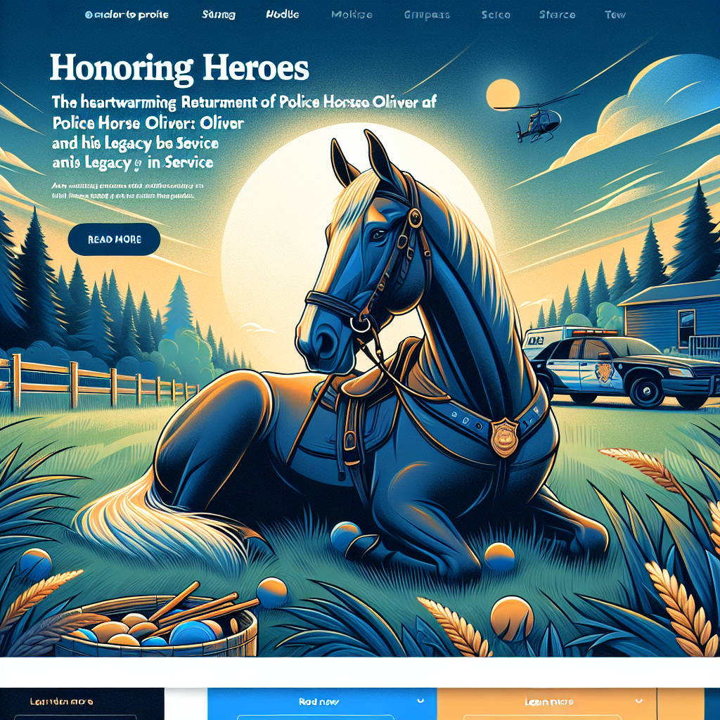 Honoring Heroes: The Heartwarming Retirement of Police Horse Oliver and His Legacy in Service- just horse riders
