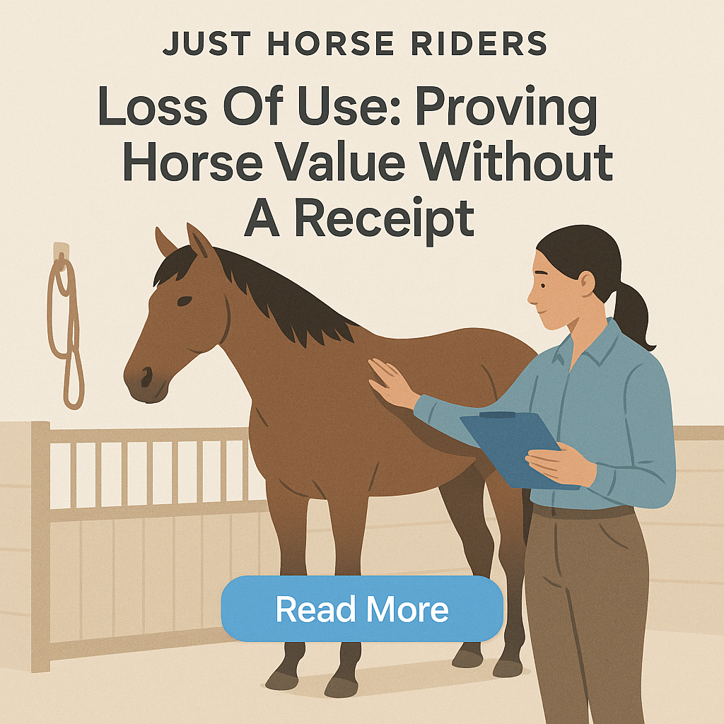Loss Of Use: Proving Horse Value Without A Receipt- just horse riders