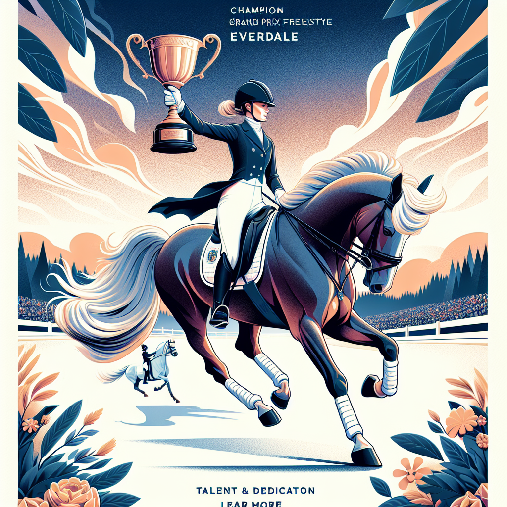 "Champion Lottie Fry and Everdale's Grand Prix Freestyle Victory: A Testament of Talent and Dedication In Dressage"- just horse riders