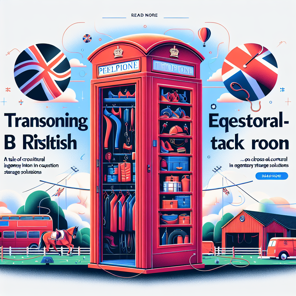 Transforming a British Red Phone Box into a Tack Room: A Tale of Cross-Cultural Ingenuity in Equestrian Storage Solutions- just horse riders