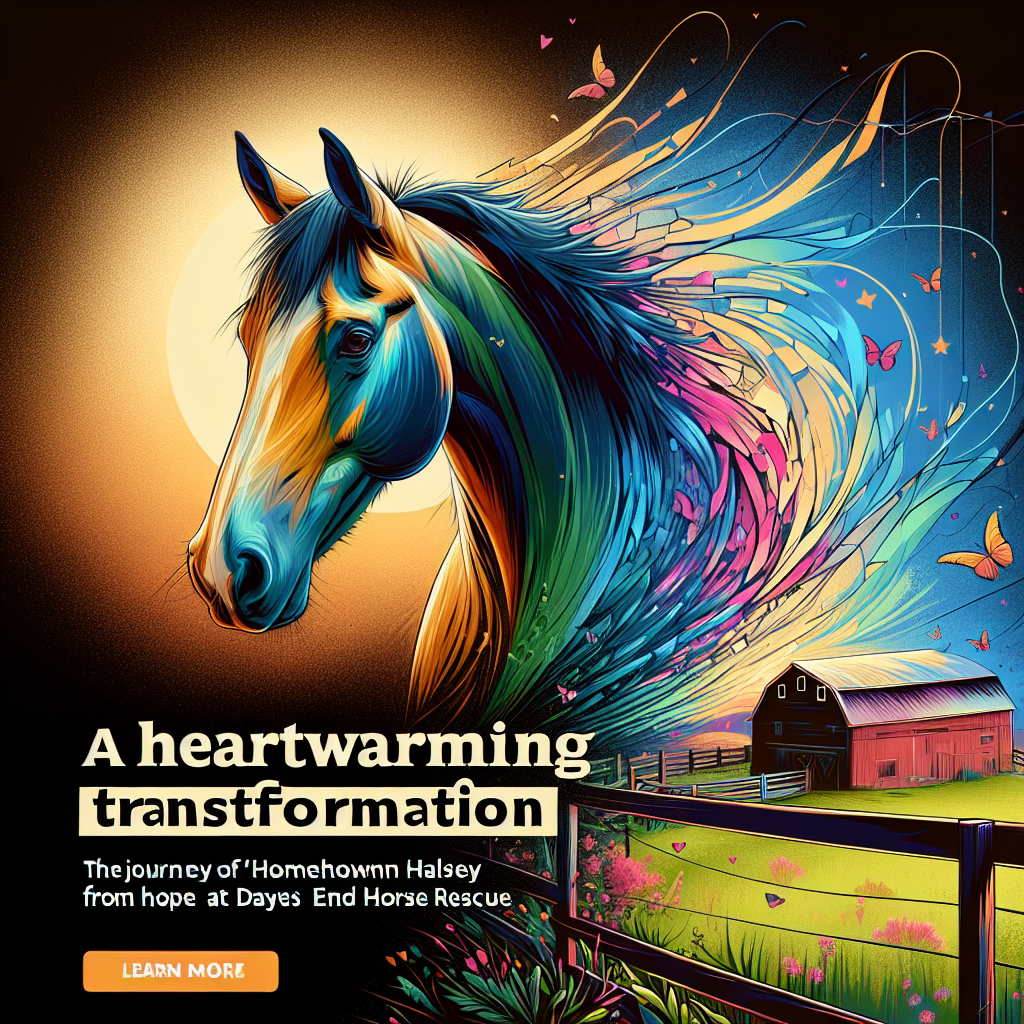 A Heartwarming Transformation The Journey Of Hometown Halsey From Neglect To Hope At Days End Farm Horse Rescue- just horse riders