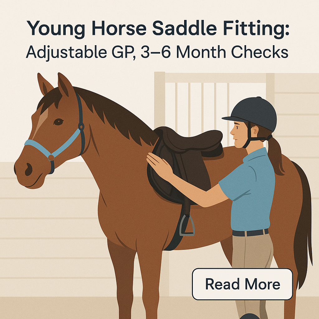 Young Horse Saddle Fitting: Adjustable GP, 3–6 Month Checks- just horse riders