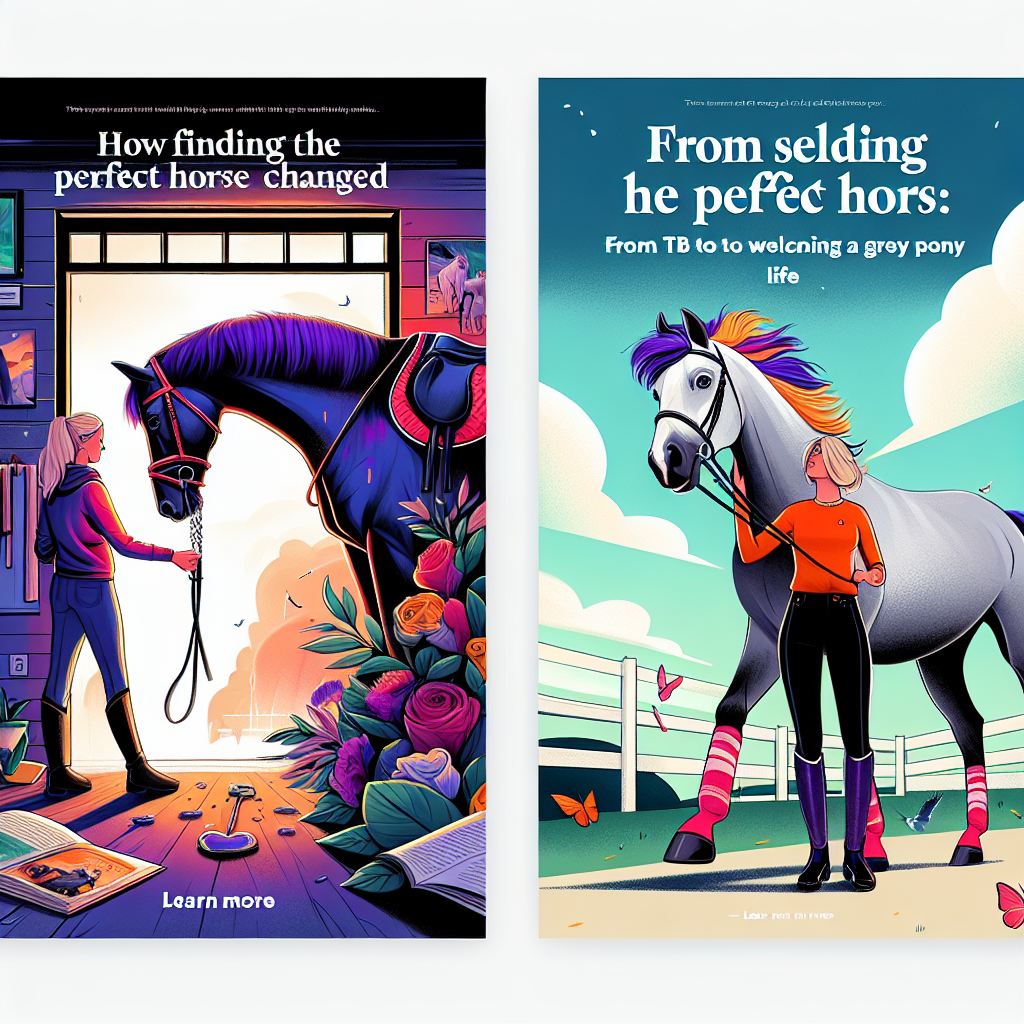 How Finding the Perfect Horse Changed My Equestrian Life: From Selling My TB to Welcoming a New Grey Pony- just horse riders