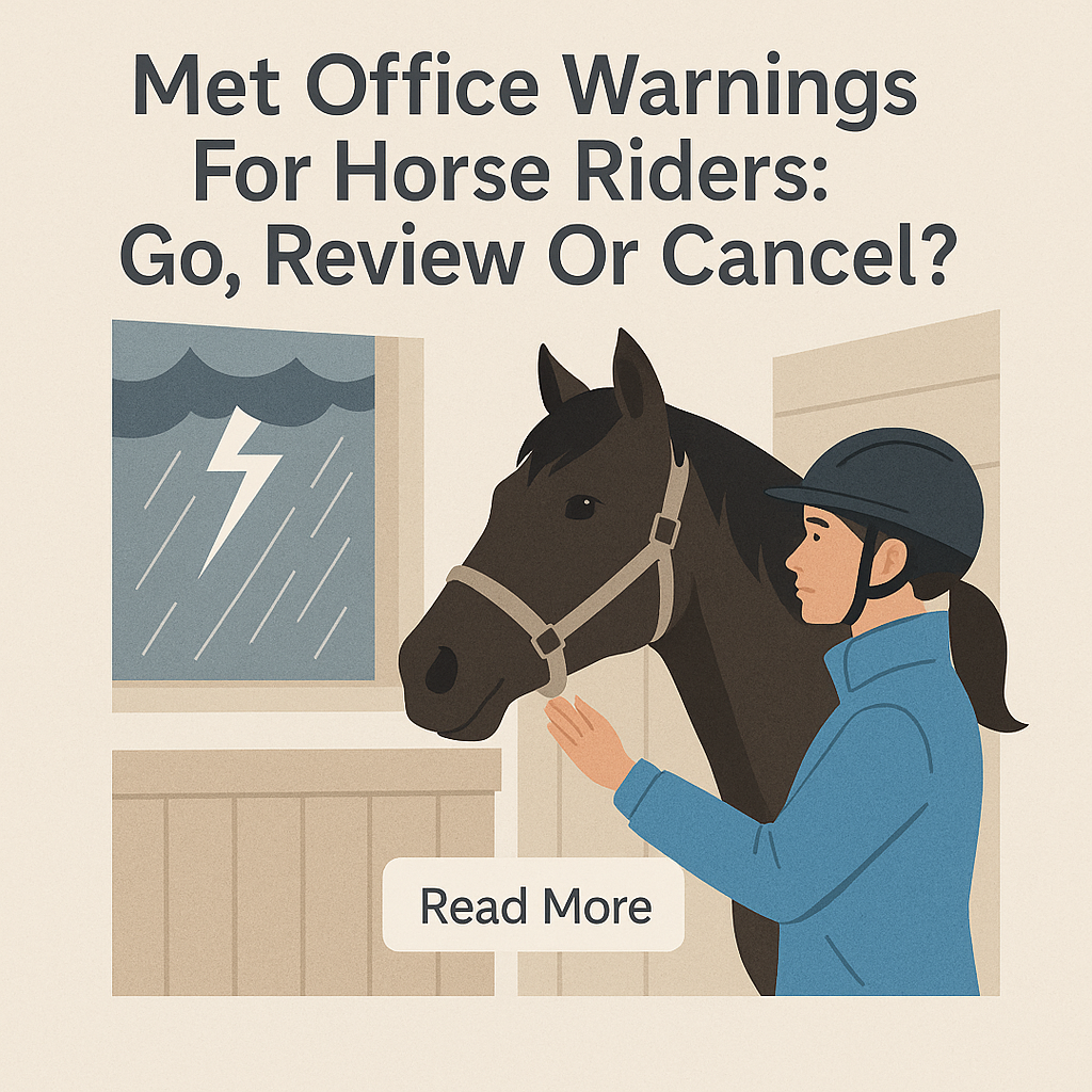 Met Office Warnings For Horse Riders: Go, Review Or Cancel?- just horse riders