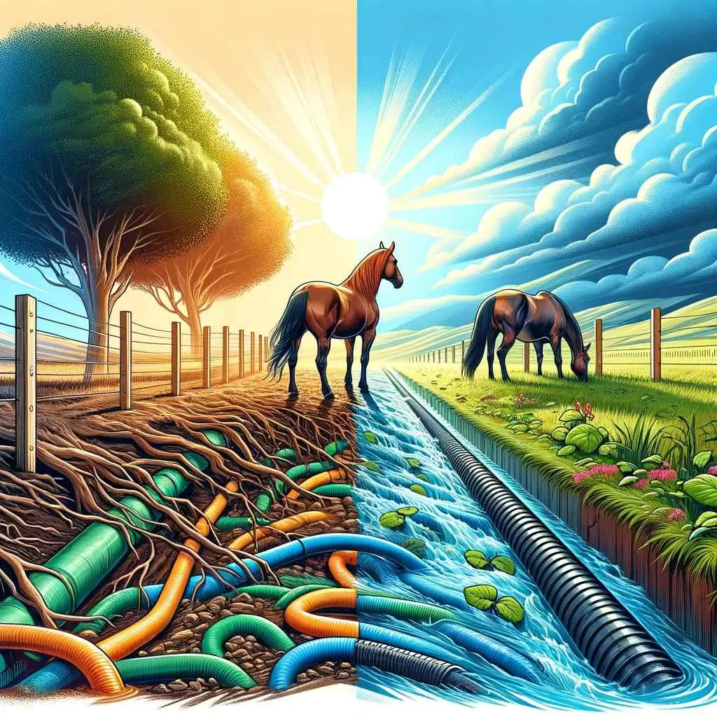How do you drain water from a horse paddock? - just horse riders