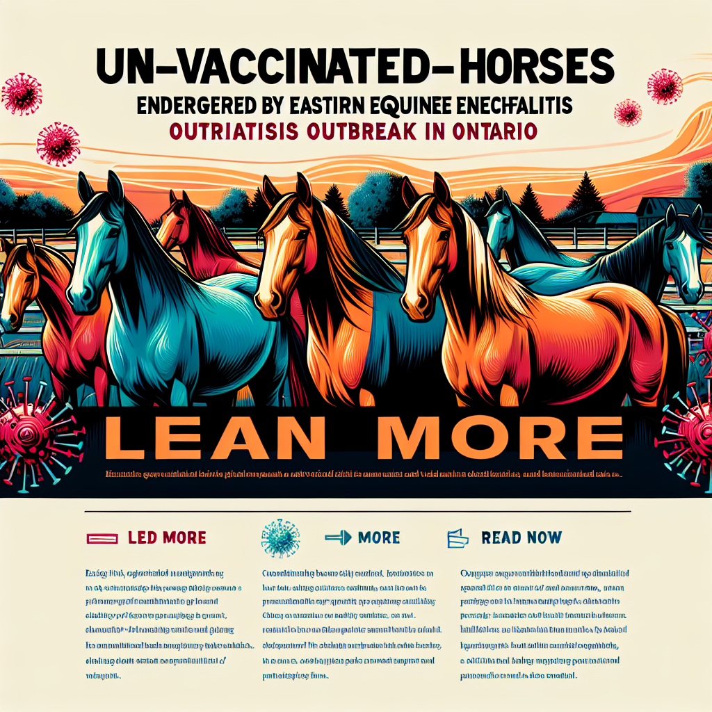 Unvaccinated Horses Endangered By Eastern Equine Encephalitis Outbreak In Ontario- just horse riders