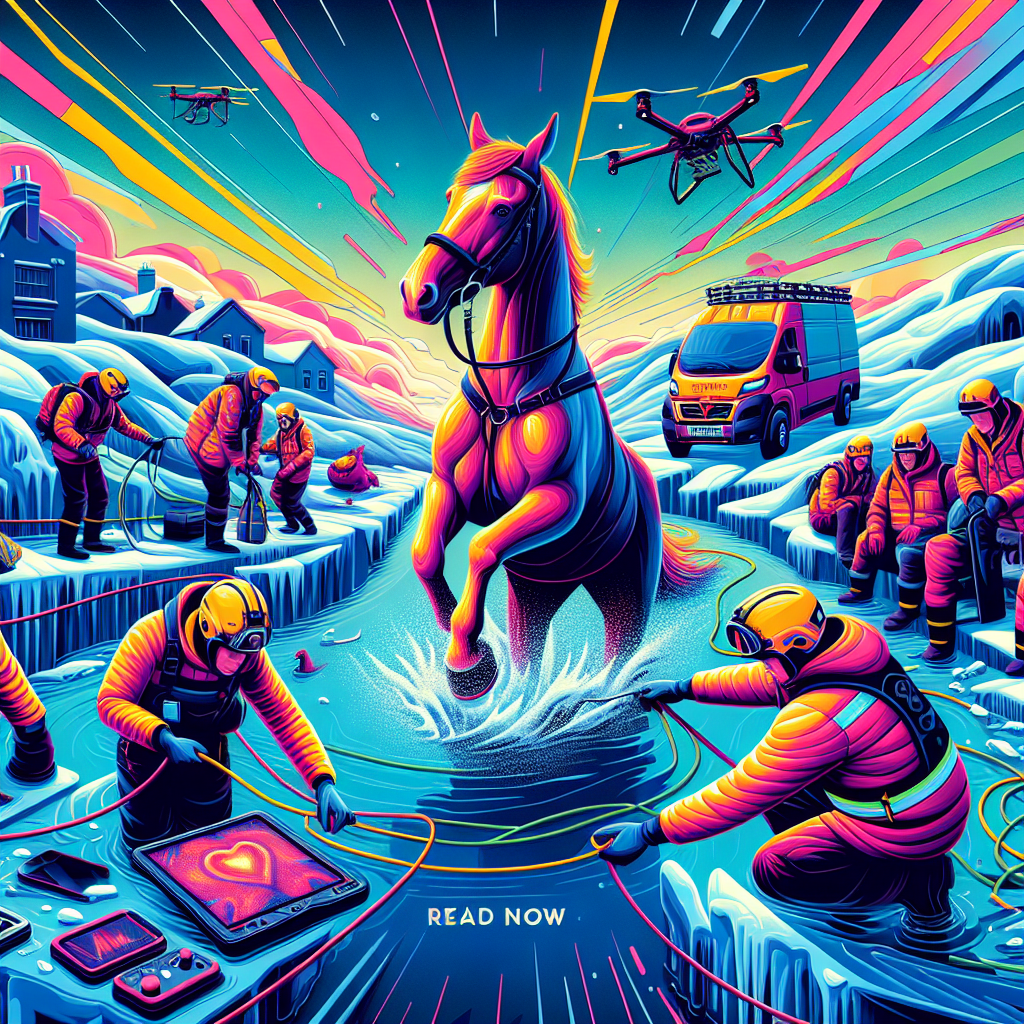 Horse's Icy Rescue: How Technology And Community Saved The Day At Erewash Canal- just horse riders