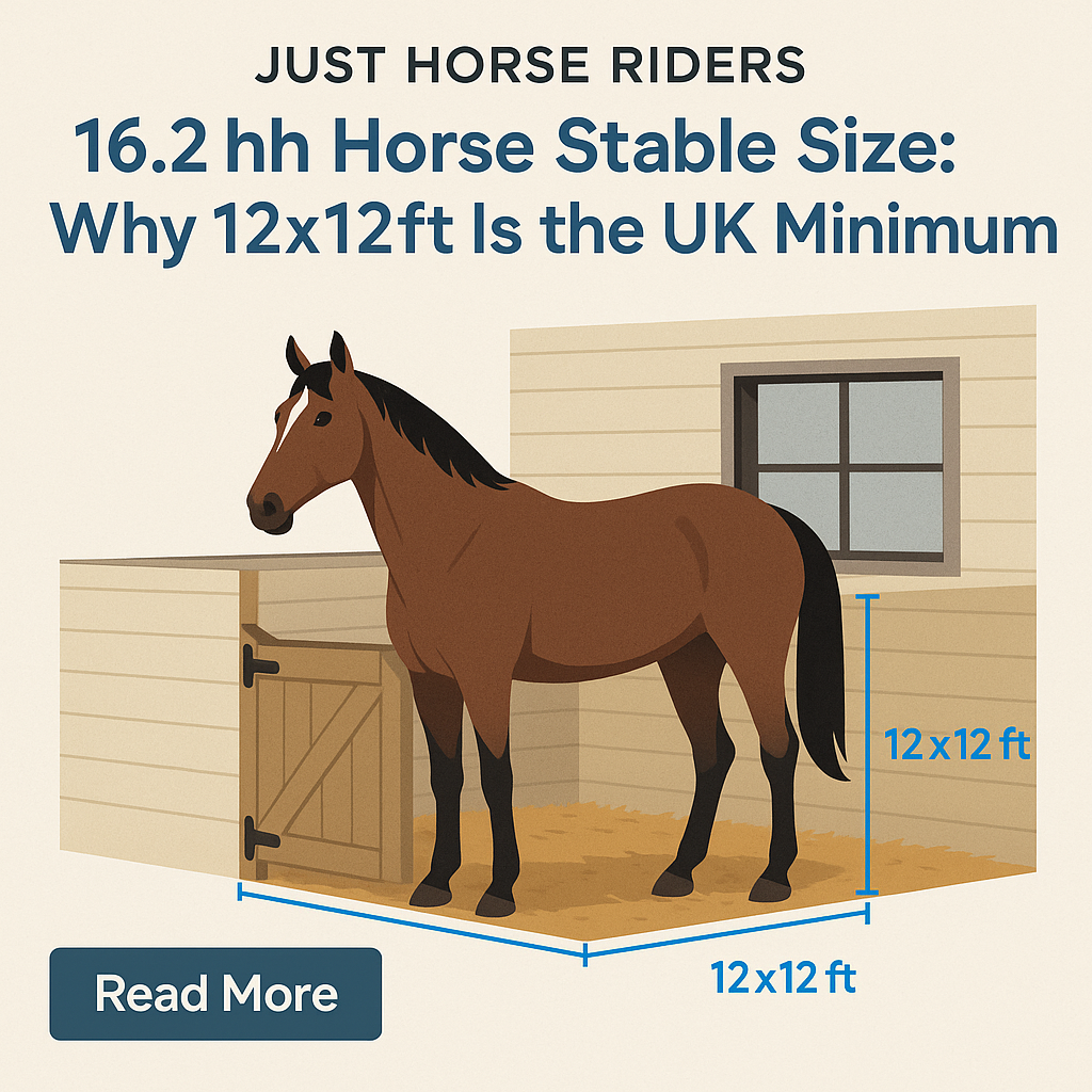 16.2hh Horse Stable Size: Why 12x12ft Is The UK Minimum- just horse riders