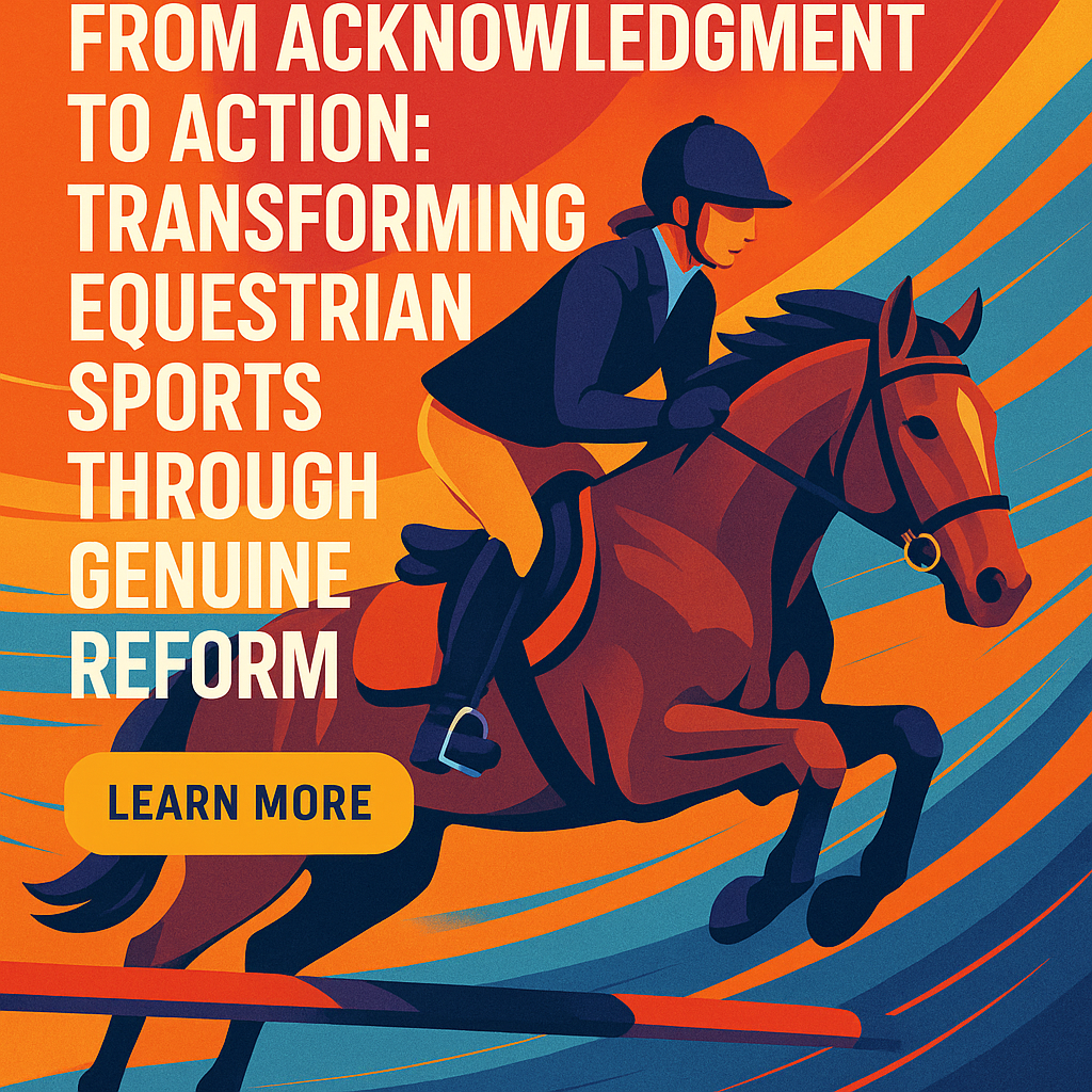 From Acknowledgment To Action: Transforming Equestrian Sports Through Genuine Reform- just horse riders
