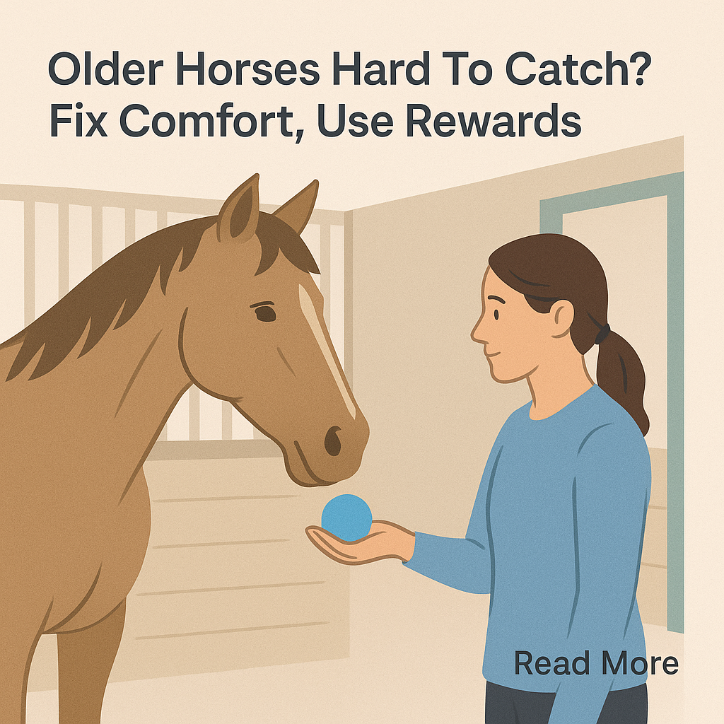 Older Horses Hard To Catch? Fix Comfort, Use Rewards- just horse riders