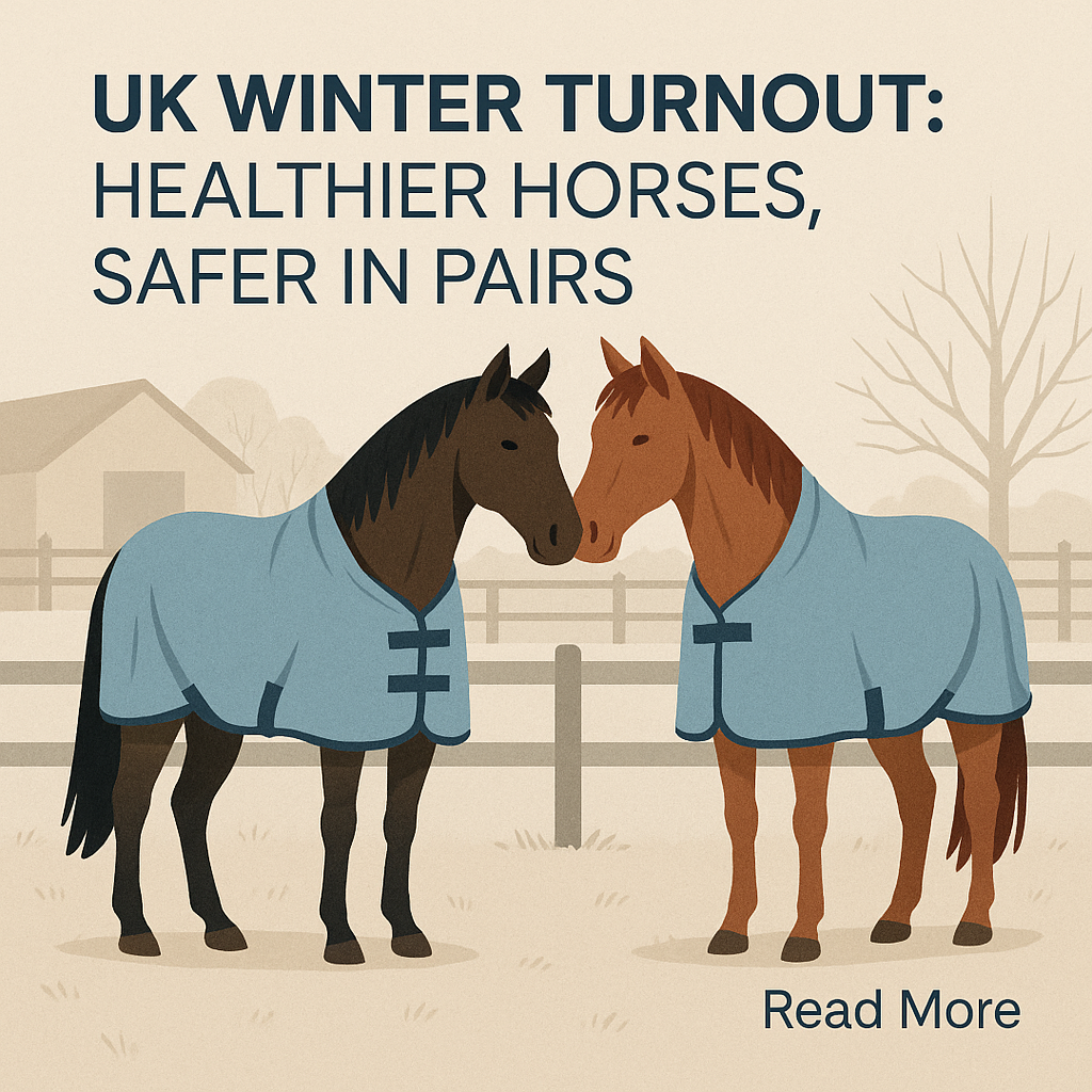 UK Winter Turnout: Healthier Horses, Safer In Pairs- just horse riders