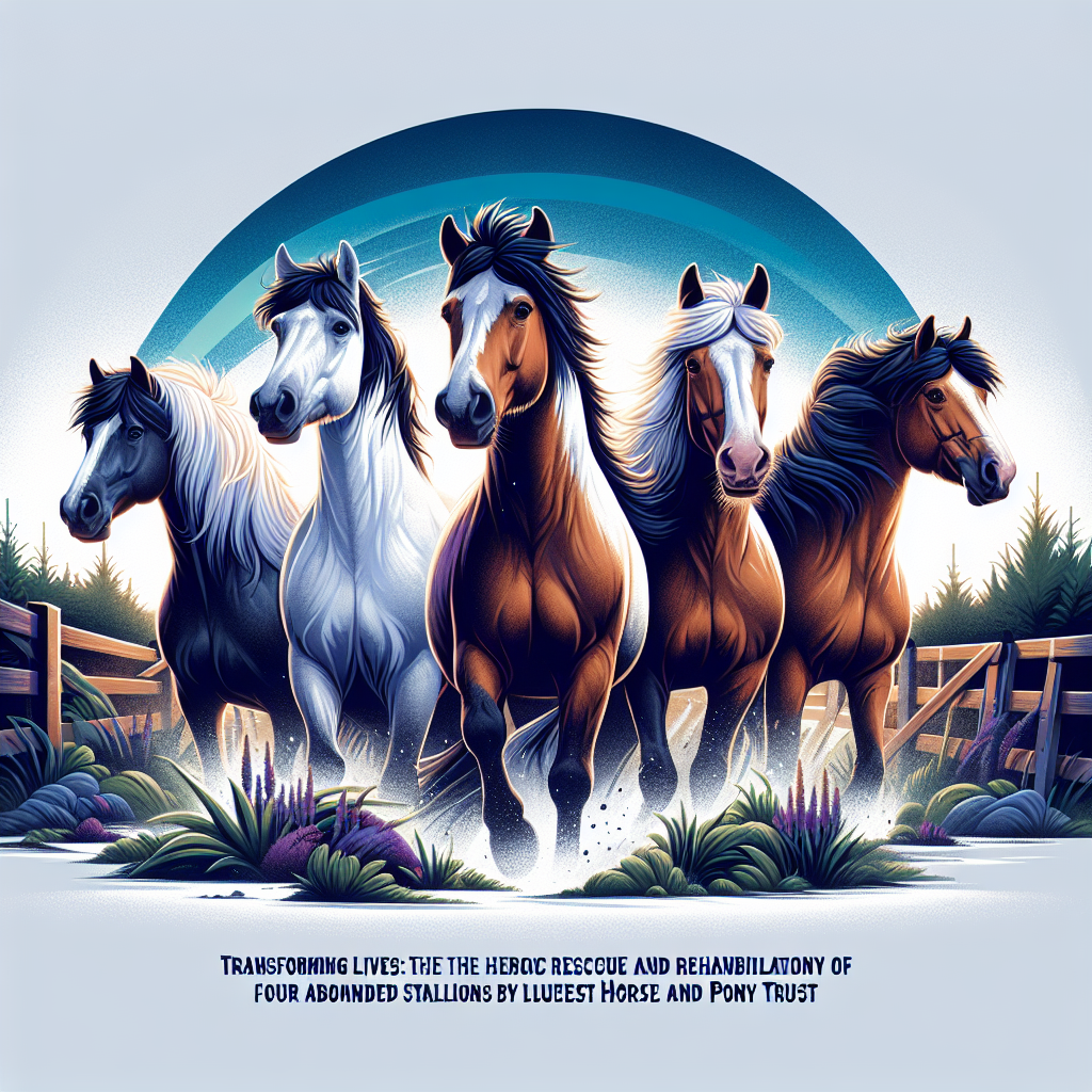 Transforming Lives: The Heroic Rescue and Rehabilitation of Four Abandoned Stallions by Lluest Horse and Pony Trust- just horse riders