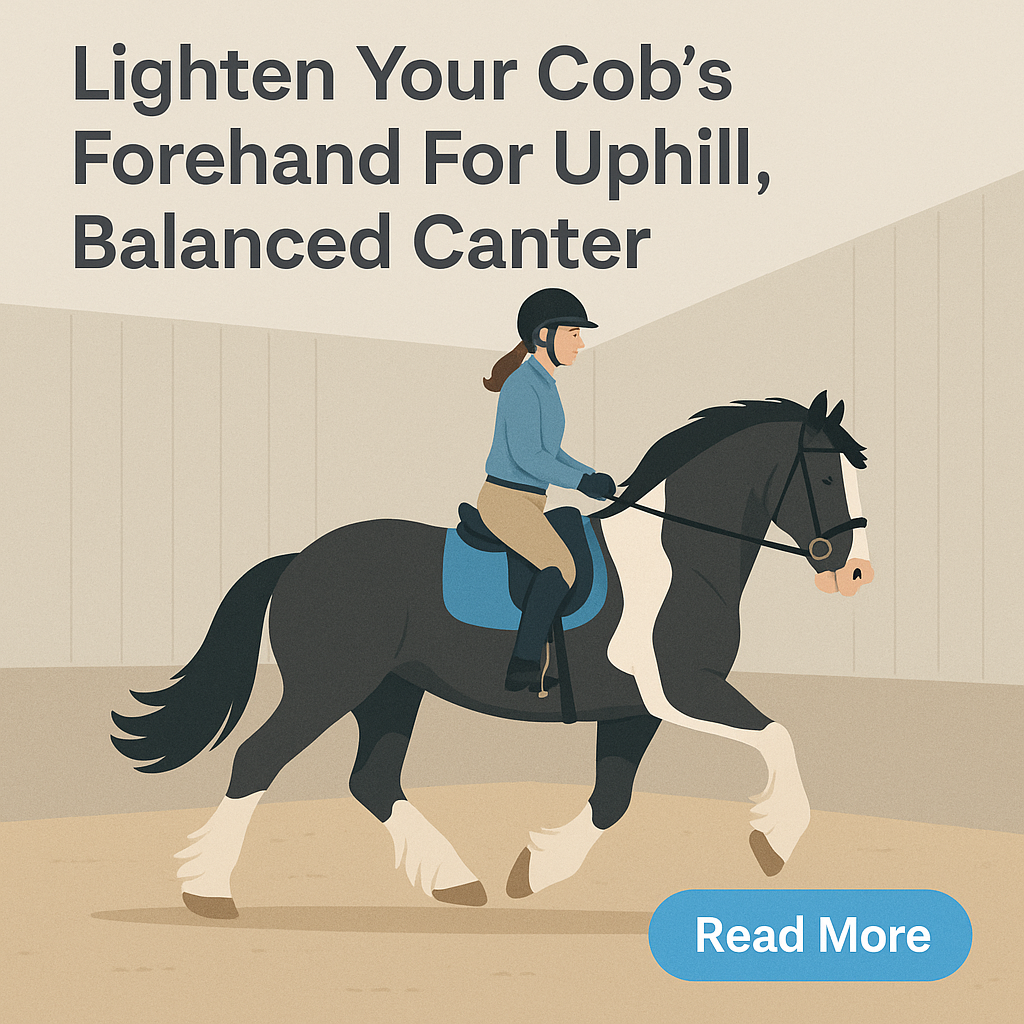 Lighten Your Cob's Forehand For Uphill, Balanced Canter- just horse riders