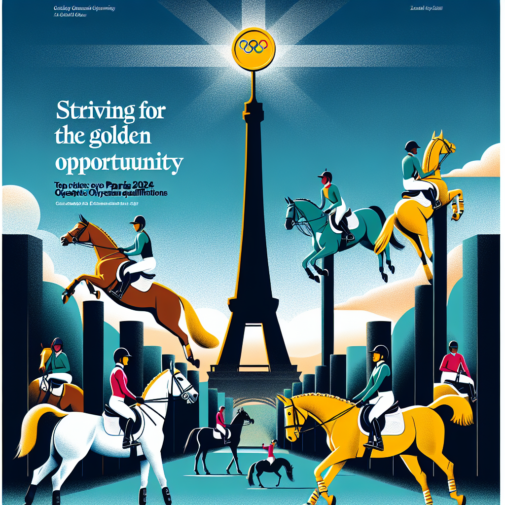 "Striving for Golden Opportunity: Top Riders Eye Paris Olympics 2024 Equestrian Qualifications"- just horse riders