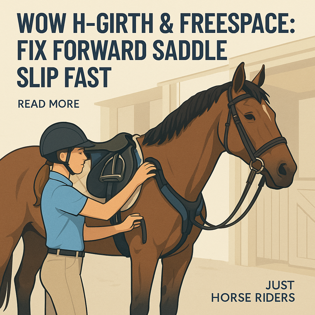 WOW H-Girth & FreeSpace: Fix Forward Saddle Slip Fast- just horse riders