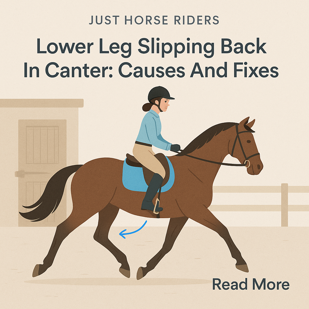 Lower Leg Slipping Back In Canter: Causes And Fixes- just horse riders
