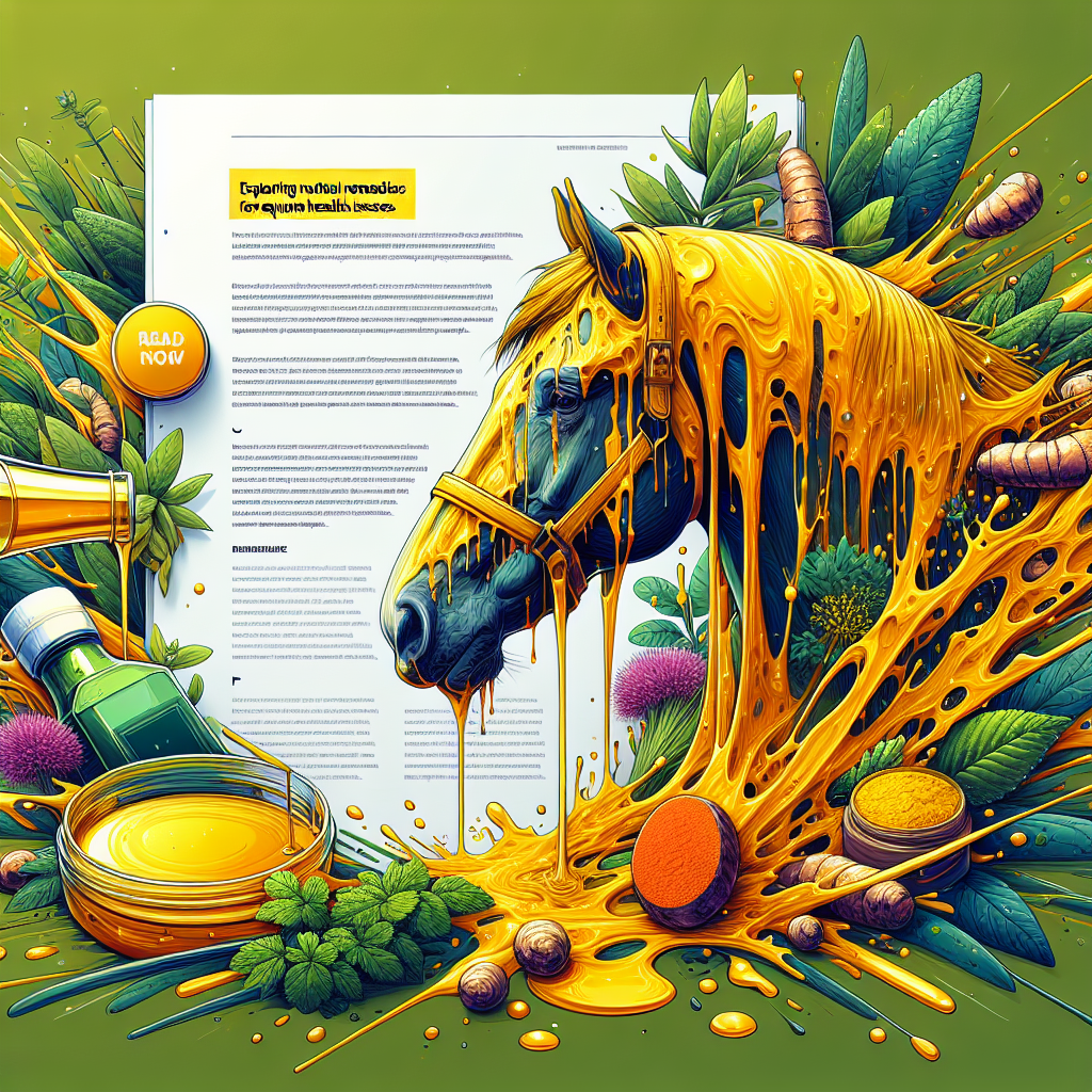 Exploring Natural Remedies: Can Turmeric and Oily Herbs Effectively Treat Equine Sarcoids?- just horse riders