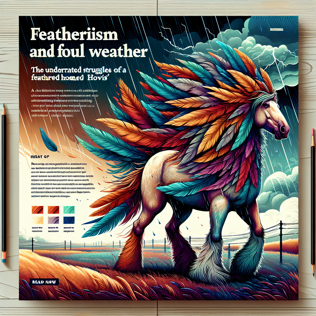 "Featherism and Foul Weather: The Underrated Struggles of a Feathered Horse Named Hovis"- just horse riders