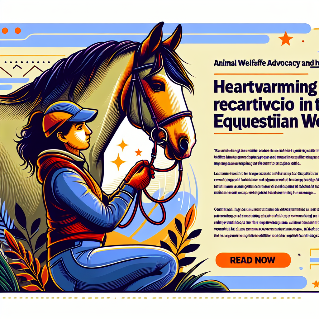 Animal Welfare Advocacy And Heartwarming Recognition In The Equestrian World- just horse riders
