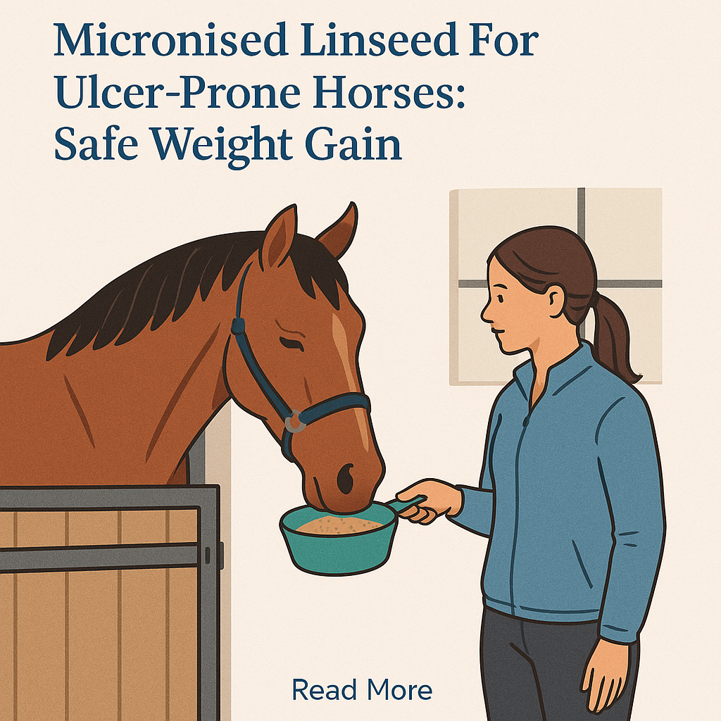 Micronised Linseed For Ulcer-Prone Horses: Safe Weight Gain- just horse riders