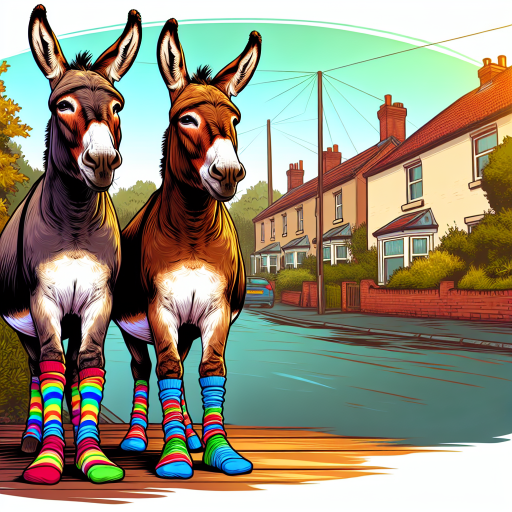 Donkeys In Stylish Socks: Creative Community Solution Against Biting Flies- just horse riders