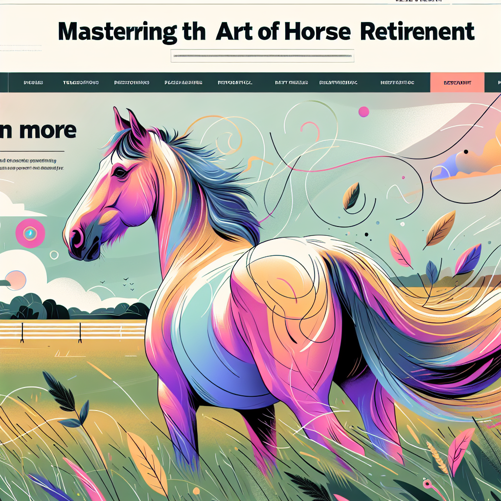 Mastering the Art of Horse Retirement: A Comprehensive Guide to Transitioning Your Equine Companion to Pasture Life- just horse riders