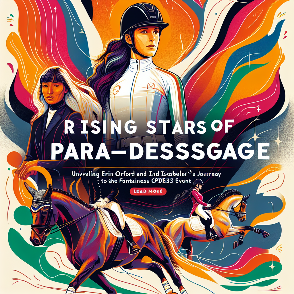 Rising Stars of Para-Dressage: Unveiling Erin Orford and Isobelle Palmer's Journey to the Fontainebleau CPEDI3* Event- just horse riders