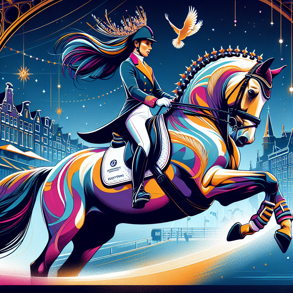Lottie Fry And Glamourdale Dazzle At FEI Dressage World Cup Amsterdam- just horse riders