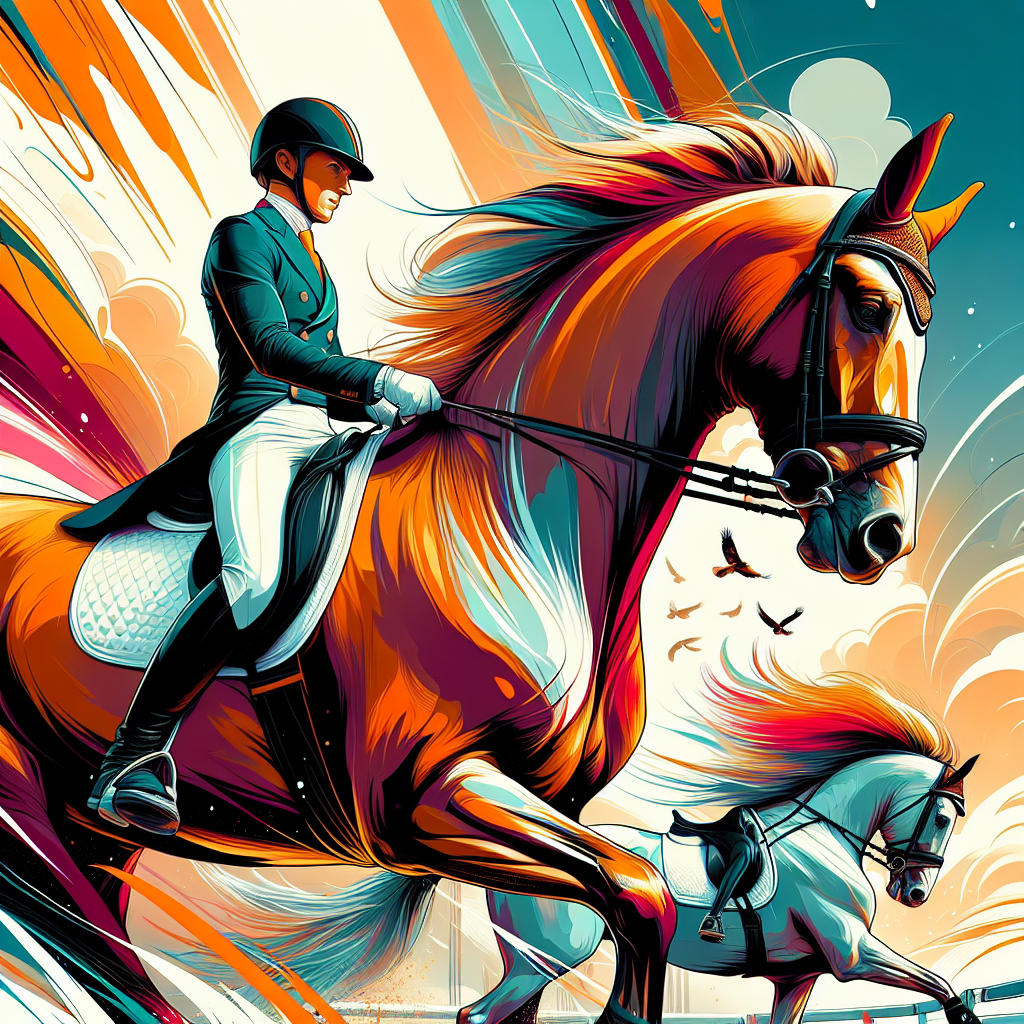 Great Britain's Carl Hester and Becky Moody Light Up Day One of International Dressage Competition- just horse riders