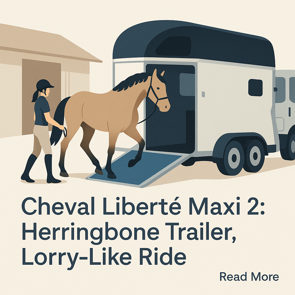 Cheval Liberté Maxi 2: Herringbone Trailer, Lorry-Like Ride- just horse riders