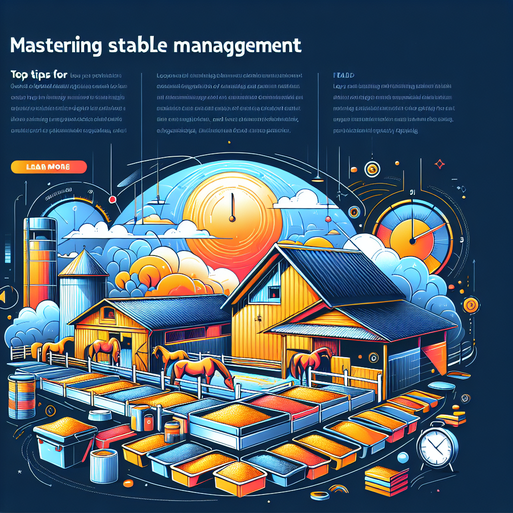 Mastering Stable Management: Top Tips for Efficient Horse Feed Organization- just horse riders