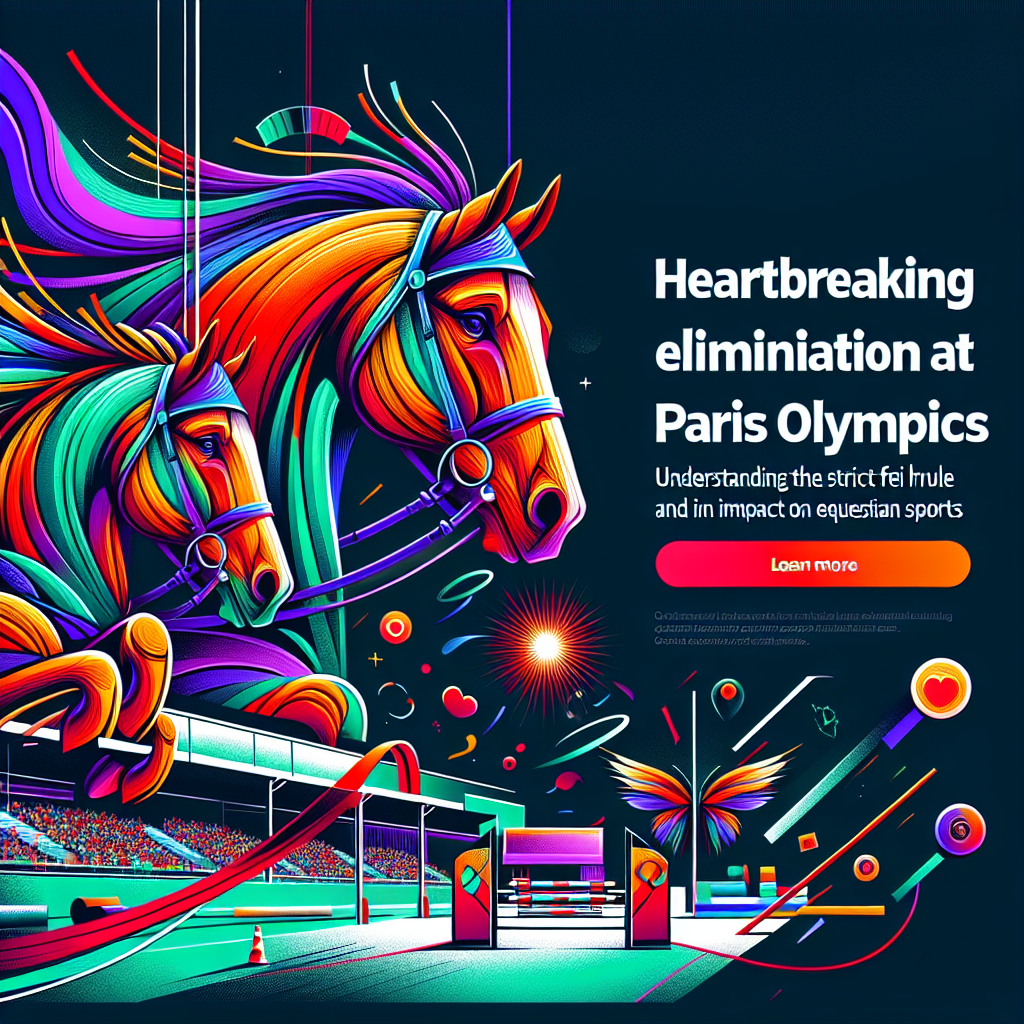 Heartbreaking Elimination at Paris Olympics: Understanding the Strict FEI Blood Rule and Its Impact on Horse Welfare in Equestrian Sports- just horse riders
