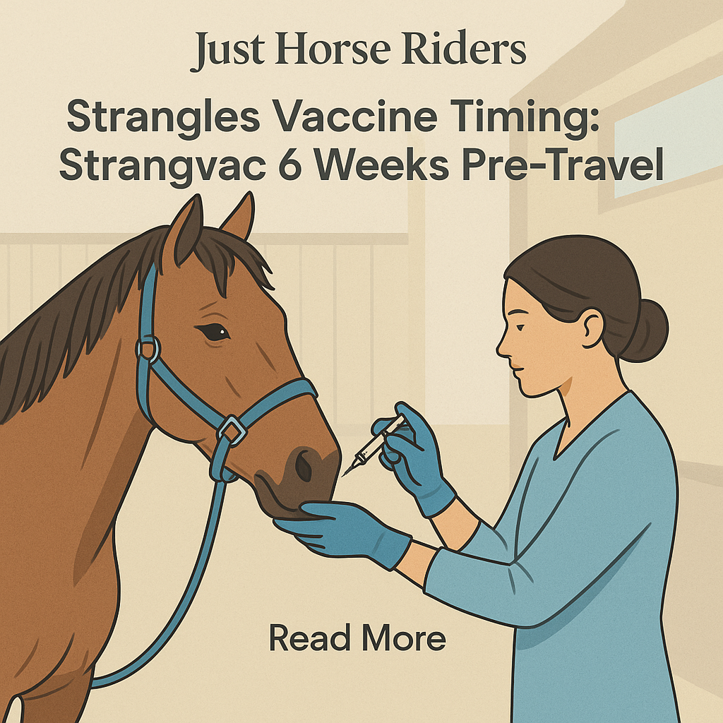 Strangles Vaccine Timing: Strangvac 6 Weeks Pre-Travel- just horse riders