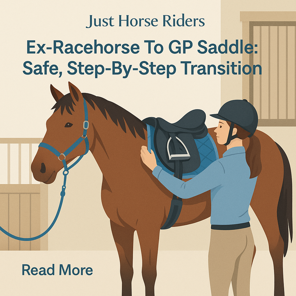 Ex-Racehorse To GP Saddle: Safe, Step-By-Step Transition- just horse riders