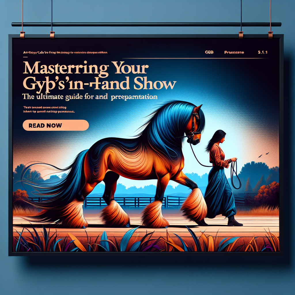 Mastering Your Gypsy Cob's First In-Hand Show: The Ultimate Guide to Preparation and Presentation- just horse riders