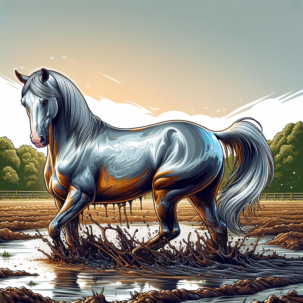 Top Tips for Keeping Your Grey Horse's Coat Clean and Gleaming in Muddy Conditions- just horse riders