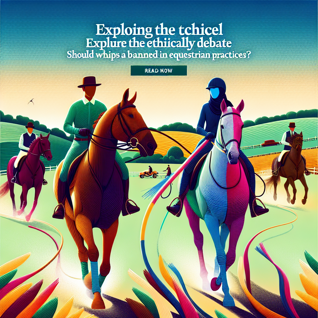 Exploring the Ethical Debate: Should Whips Be Banned in Equestrian Practices?- just horse riders